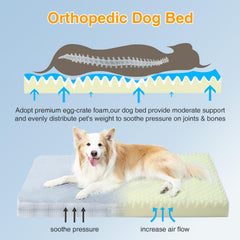 MIHIKK egg crate foam support dog bed illustrates balanced cushioning for comfort