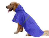 Mikayoo large dog raincoat with drawstring hood keeps dry on walks