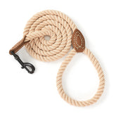 Mile High Life dog leash in light brown shows durable 60-inch braided rope for daily walks.