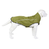 Mile High Life dog raincoat front view in lime yellow for dry walks