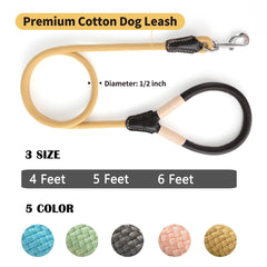 Mile High Life yellow leash on an active dog for all-breed training and walks.