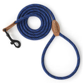 Mile High Life small dog leash blue strap closeup for durable daily walks