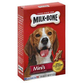 Milk-Bone Minis Original dog treats box 2-pack ready for frequent rewards.