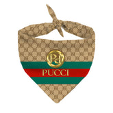 Millionaire Mutt Pucci bandana dog handbag-inspired design perfect for fashion-forward photoshoots.