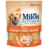 Milo's Kitchen Chicken Jerky Bag 15oz ready for tasty training rewards.