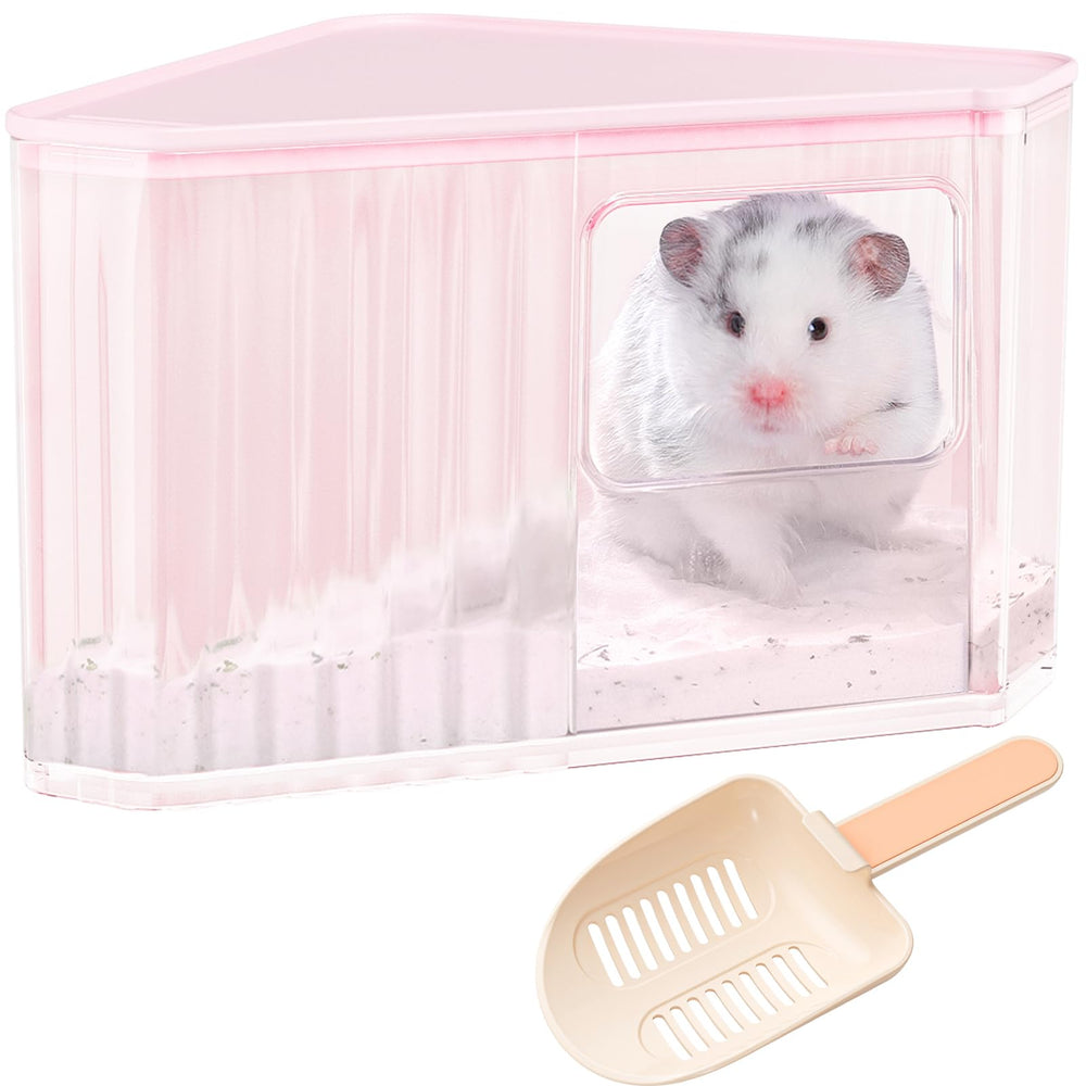 miniandmoe hamster-sand-bath-container: vista superior muestra diseño amplio para baño cómodo.