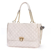 Minsong fashion pet carrier front view shows stylish purse design with a cozy interior for small pets.