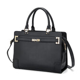 Minsong fashion pet carrier exterior view shows stylish PU leather tote for travel