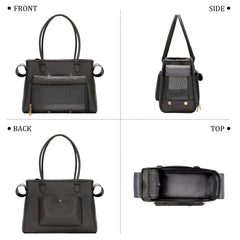 Minsong fashion pet carrier top opening view with dual entry for easy access