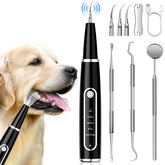 MIONJO dog tartar remover with LED light — top view showing precise tartar targeting for safe cleaning.