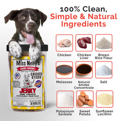 Miss Nelly's Chicken Jerky Small Batch Kitchen image conveys careful handcrafting and premium quality.
