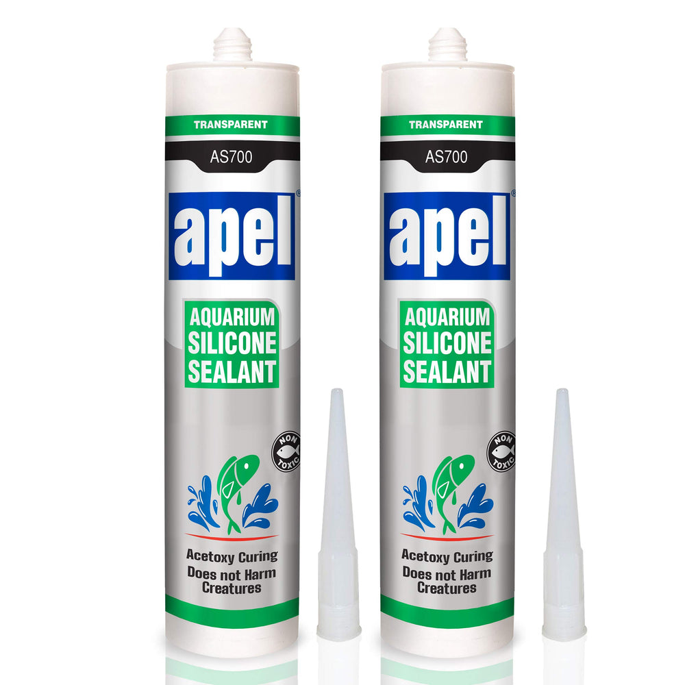 Mitreapel aquarium sealant bottle pour demonstrates easy application for tanks