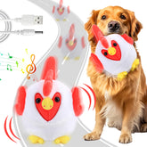 Mity Rain Crazy Chicken dog toy wiggles to entertain dogs during playtime.