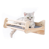 MIUZMORE pine cat wall shelves side view for climbing and lounging