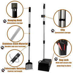 MIVERYEA pooper scooper stainless-steel durability resists weather for long-lasting performance.