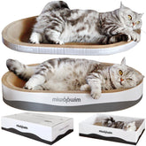Miwoowim 3pcs extra-large oval scratcher bed - spacious lounging for big cats.
