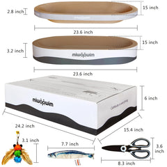 Miwoowim oval-scratcher-bed interior view for curling comfort.