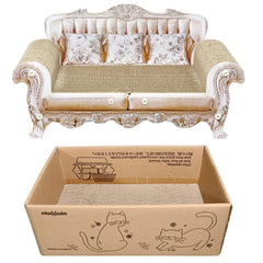 miwoowim cat scratcher bed box inside – roomy interior