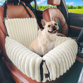 MIXJOY 6-in-1 dog car seat on the front seat offers secure travel and comfy support.