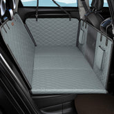 MIXJOY back seat extender front view showing spacious pet seating area and sturdy construction.