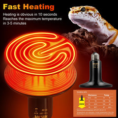 MIXJOY ceramic heat emitter fast heating demonstrates quick warmth for nighttime comfort.