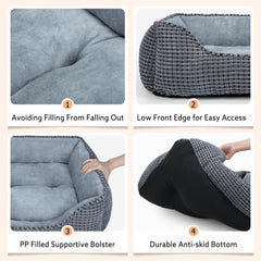 MIXJOY dog bed soft flannel material feels gentle on skin