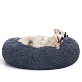 MIXJOY orthopedic donut bed faux fur close-up for cozy warmth.