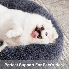 MIXJOY raised rim design supporting head and neck for curling pets.