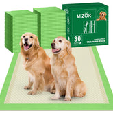 MIZOK bamboo pee pad 36x36 with adhesive tabs for secure placement and leak protection.
