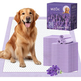 MIZOK dog pee pads 36x36-inch cover offers a large training surface.