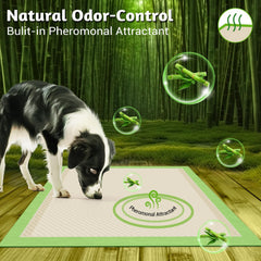 MIZOK odor-eliminating bamboo dog pad keeps living spaces fresher.
