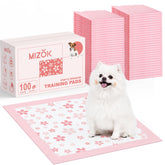 MIZOK Puppy Pads with pink cherry blossom design for stylish potty training