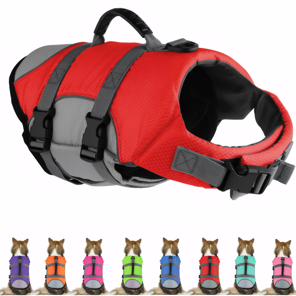 Mklhgty dog life jacket buckle closeup showing secure adjustability