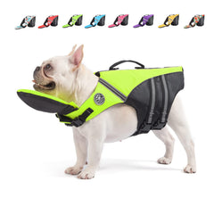 Mklhgty dog life jacket front view highlighting buoyant design for safer swimming