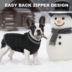 Mklhgty coat with reflective strips for nighttime visibility.