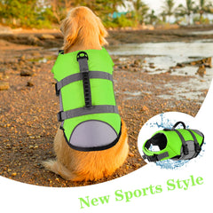 Mklhgty life vest with reflective strips enhances visibility during dusk training.