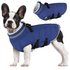 Mklhgty small dog coat with harness built-in and back zipper for quick on-off