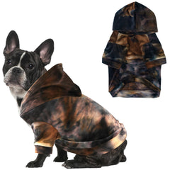 Mklhgty tie dye dog hoodie fabric softness for gentle pet comfort