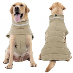 Mklhgty waterproof dog coat fabric closeup reveals rugged, windproof material with soft lining.