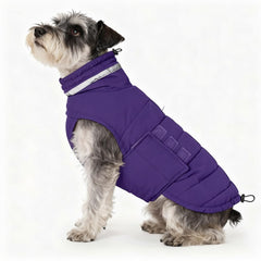 Mklhgty waterproof dog coat purple front view keeps small dogs warm in rain
