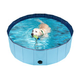 MMdipon dog pool folded compact blue, easy storage and portability for adventures