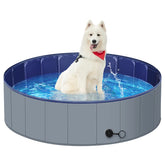 MMdipon dog pool folded flat for compact storage and transport