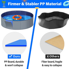 MMdipon dog pool filled with water for cooling outdoor play