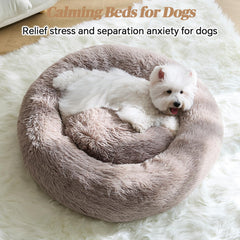 MNWHUC Calming Donut Bed with raised edges provides neck and head support for restful lounging