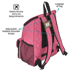 Mobile Dog Gear Weekender front pocket with ID tag for easy luggage ID