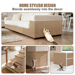 Mocherpion oak and cork design blends with decor while guarding surfaces from cat scratches.
