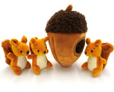 MODERN WAVE interactive squeaky plush acorn for dogs, engaging puzzle play.