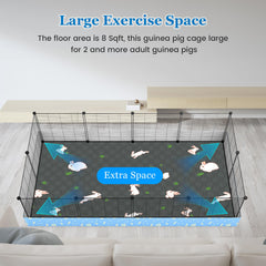 MODESLAB Guinea Pig Cage bedding liner provides a washable, leakproof surface for cozy bedding