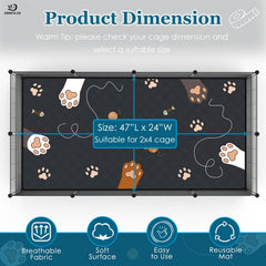 MODESLAB guinea-pig cage liner 24x47in in cage shows leak-proof, non-slip surface