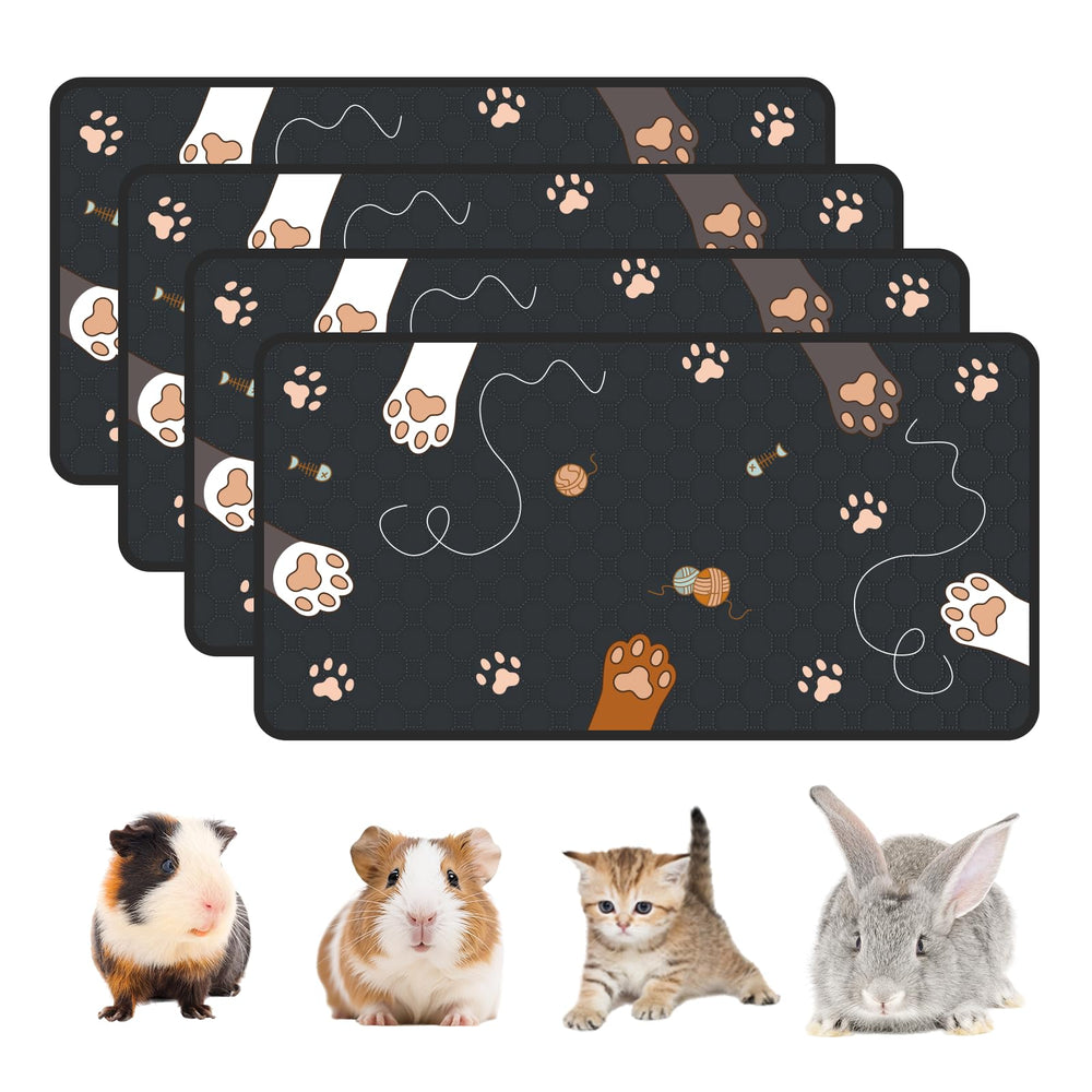 MODESLAB guinea pig cage liner 4-pack flatlay with soft, absorbent pads for a comfy cage